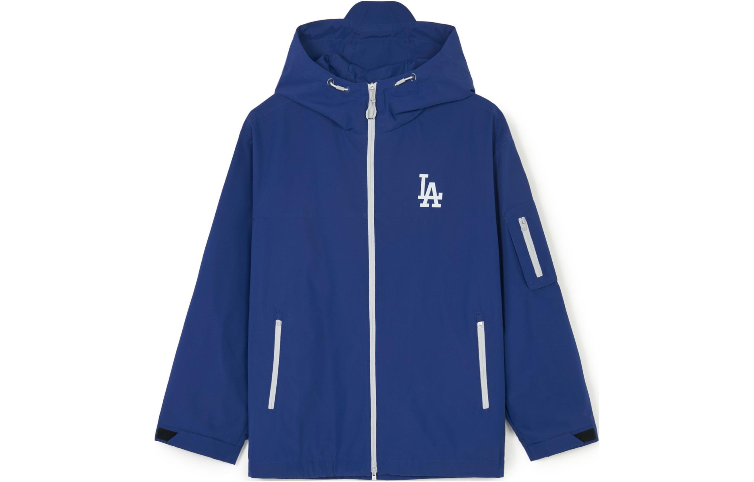 MLB SS24 Los Angeles Dodgers Reflective Logo Hoodie Jacket Unisex Royal Blue 3AWJB0341-07RBS