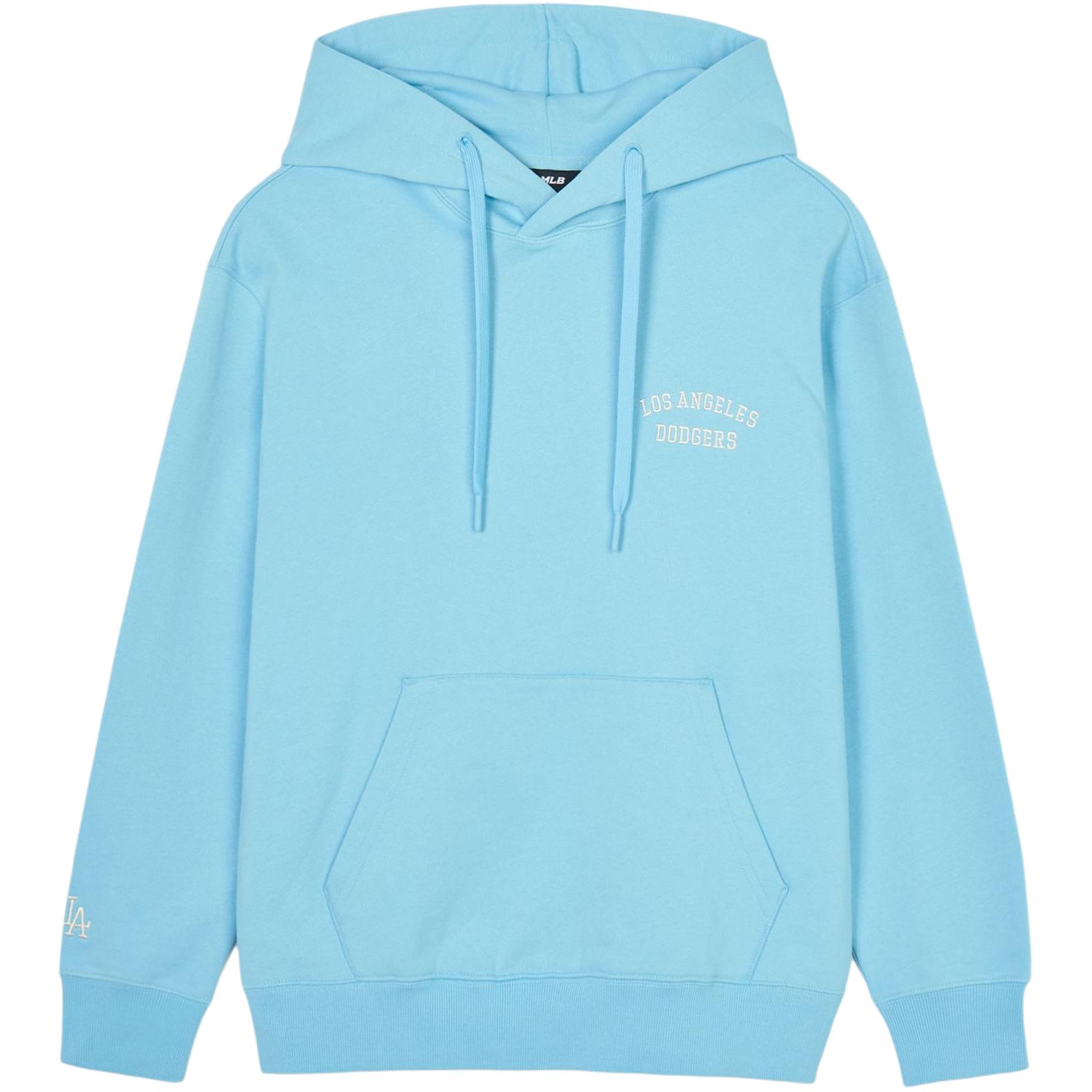 MLB SS24 Los Angeles Dodgers Small Logo Embroidered Hoodie Light Blue Unisex 3AHDB1141-07BLL