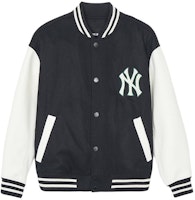 MLB SS24 New York Yankees Black Colorblock Logo Button Baseball Jacket Unisex. 3AJPV0141-50BKS MLB SS24 New York Yankees Black Colorblock Logo Button Baseball Jacket Unisex. 3AJPV0141-50BKS