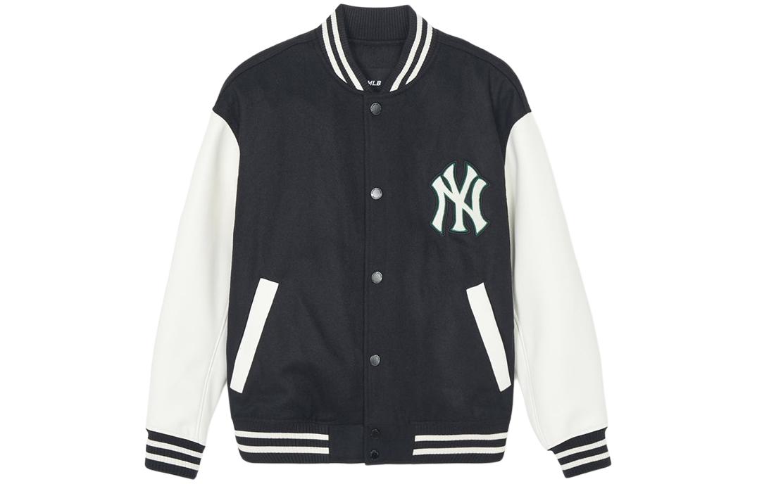 Order MLB SS24 ニューヨーク・ヤンキース ブラック カラーブロック ロゴ ボタン 野球ジャケット 男女兼用 3AJPV0141-50BKS