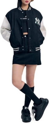 MLB SS24 ニューヨーク・ヤンキース ブラック カラーブロック ロゴ ボタン 野球ジャケット 男女兼用 3AJPV0141-50BKS Shop MLB SS24 ニューヨーク・ヤンキース ブラック カラーブロック ロゴ ボタン 野球ジャケット 男女兼用 3AJPV0141-50BKS