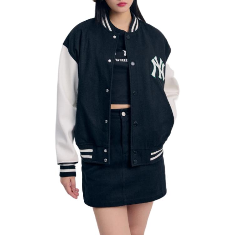 Purchase MLB SS24 ニューヨーク・ヤンキース ブラック カラーブロック ロゴ ボタン 野球ジャケット 男女兼用 3AJPV0141-50BKS