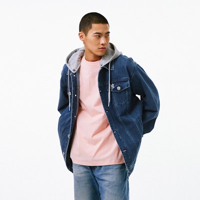 MLB SS24 紐約洋基可拆式牛仔外套 男女通用 藍色 3ADKB0741-50INS Cheap MLB SS24 紐約洋基可拆式牛仔外套 男女通用 藍色 3ADKB0741-50INS