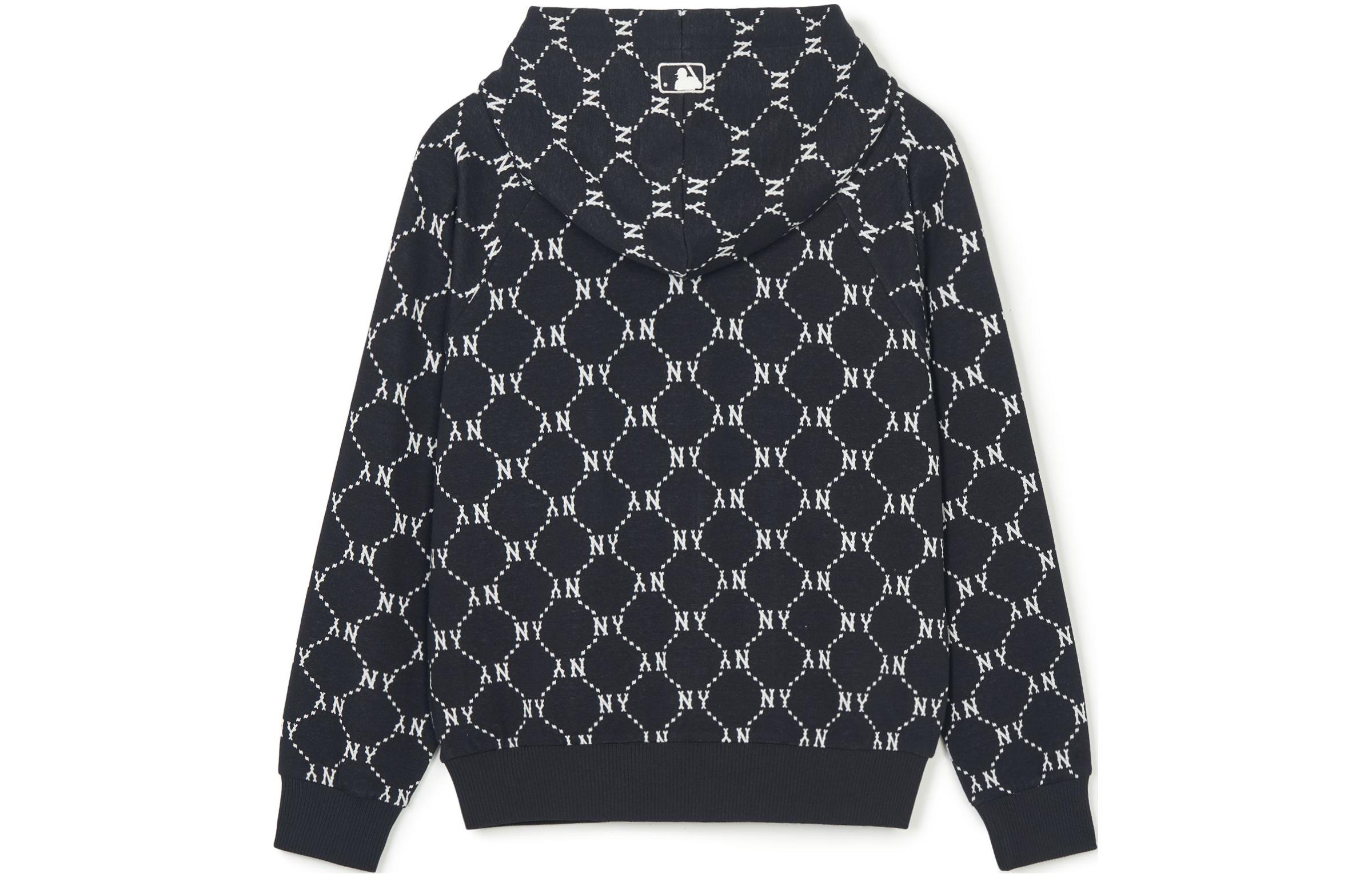 MLB SS24 New York Yankees Diamond Print Hoodie Zip Jacket Unisex Black 3ATRM0341-50BKS 圖 3