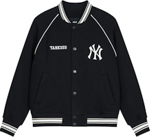 MLB SS24 New York Yankees Letter Print Baseball Jacket Unisex Black 3AJPV0841-50BKS MLB SS24 New York Yankees Letter Print Baseball Jacket Unisex Black 3AJPV0841-50BKS