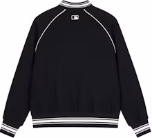 Lookbook MLB SS24 New York Yankees Letter Print Baseball Jacket Unisex Black 3AJPV0841-50BKS