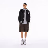 Shop MLB SS24 New York Yankees Letter Print Baseball Jacket Unisex Black 3AJPV0841-50BKS