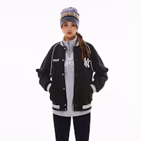 Purchase MLB SS24 New York Yankees Letter Print Baseball Jacket Unisex Black 3AJPV0841-50BKS