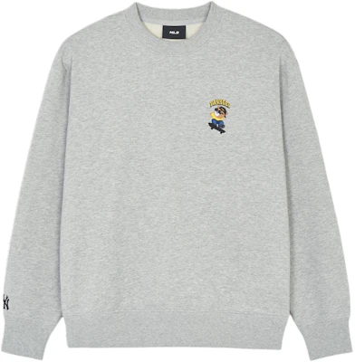 MLB 纽约洋基标志灰色圆领卫衣 男女款 SS24 3AMTE0241-50MGD Buy MLB 纽约洋基标志灰色圆领卫衣 男女款 SS24 3AMTE0241-50MGD