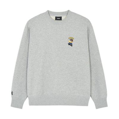 MLB SS24 New York Yankees Logo Crewneck Sweatshirt Unisex Light Gray 3AMTE0241-50MGD
