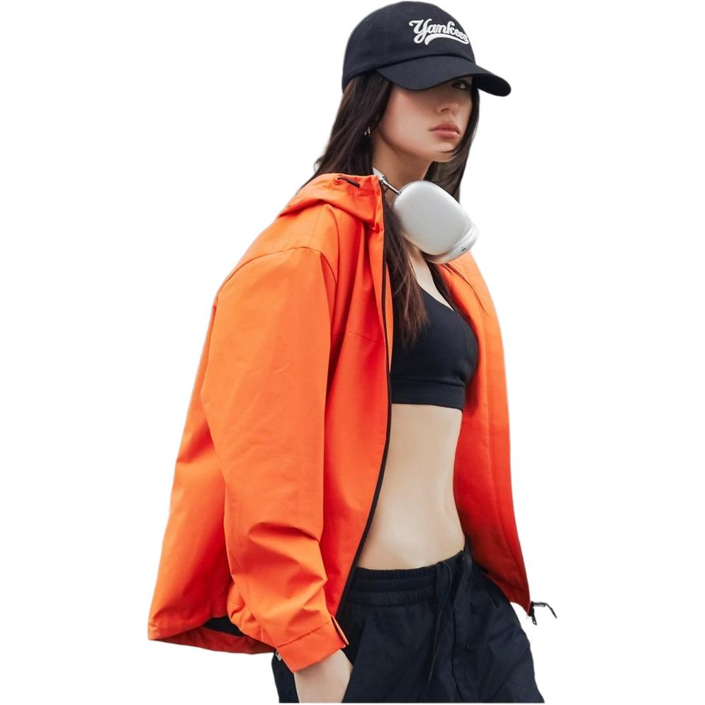 Shop MLB SS24 紐約洋基隊標誌連帽外套 男女款 - 深橘色 3AWJB0341-50ORD