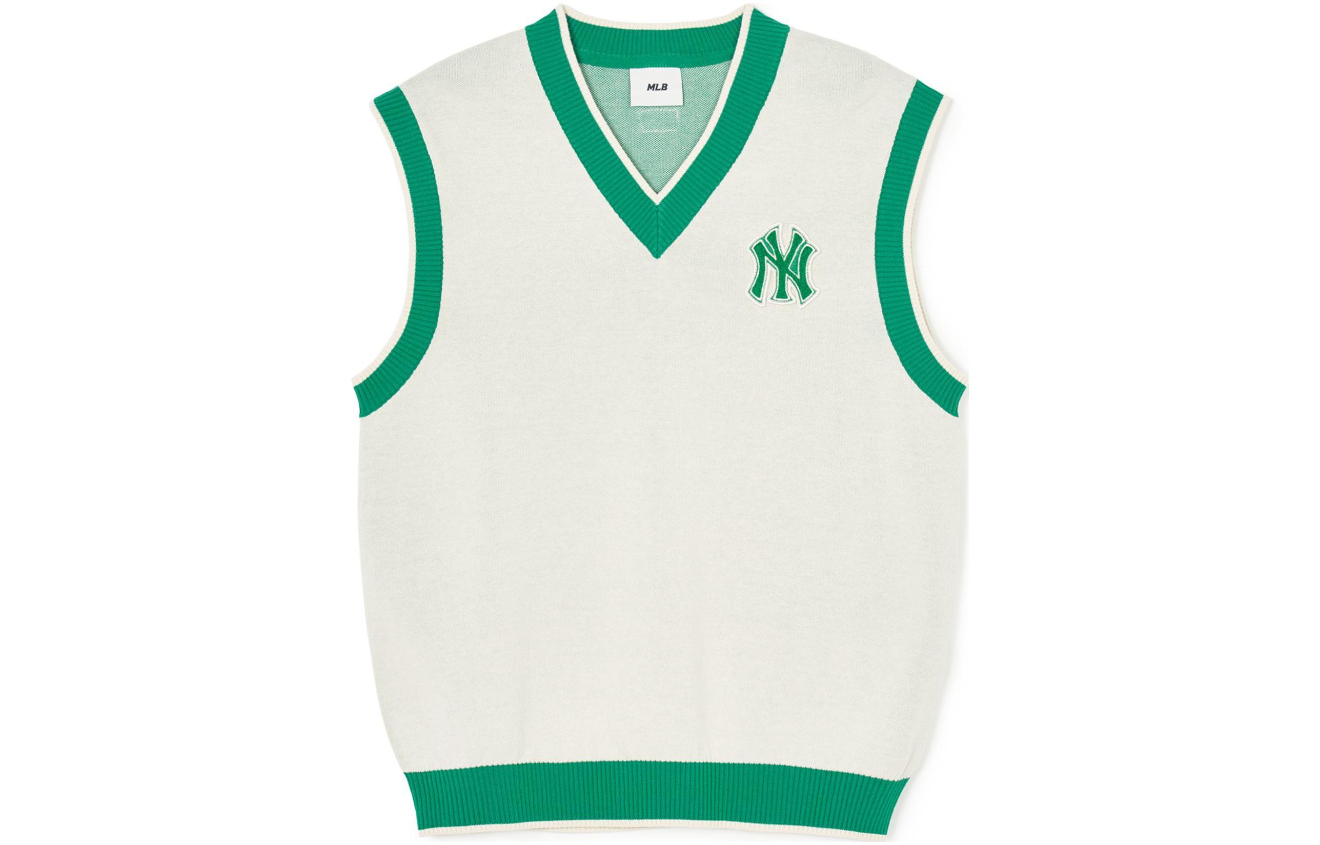 Order MLB SS24 ニューヨーク・ヤンキース ロゴ Vネック プルオーバーベスト ユニセックス クリーム. 3AKPV0341-50CRD