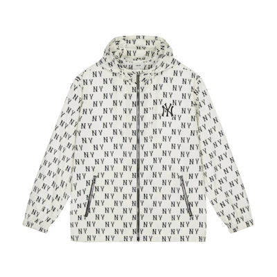 MLB SS24 New York Yankees Monogram Hoodie Jacket Unisex White Spring/Fall 3AWJM0143-50CRS