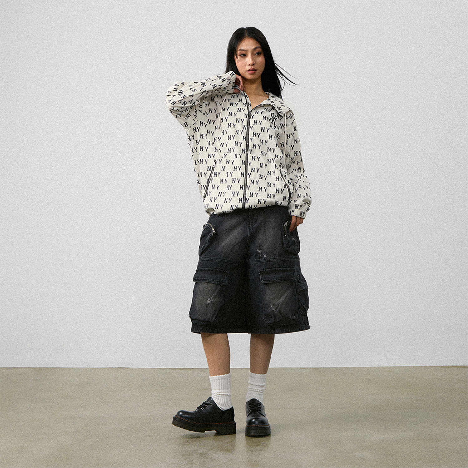 MLB SS24 New York Yankees Monogram Hoodie Jacket Unisex White Spring/Fall 3AWJM0143-50CRS 圖 5