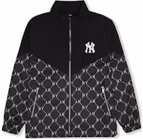 Order MLB SS24 New York Yankees Monogram Zip-Up Long Sleeve Jacket Unisex Black 3AWJM0341-50BKS