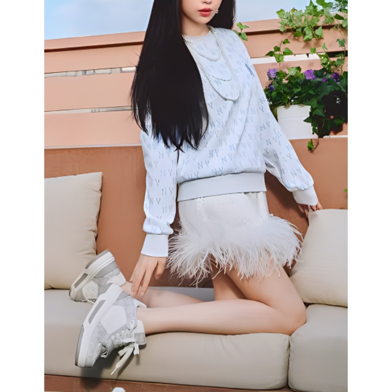 MLB SS24 New York Yankees Retro All-Over Print Pullover Sweatshirt Cream Unisex 3AMTM0241-50CRS 圖 6