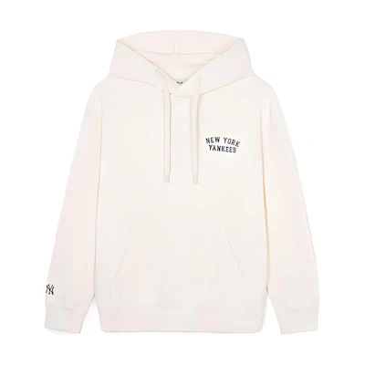 MLB SS24 New York Yankees Small Logo Embroidered Hoodie Unisex - Cream 3AHDB1141-50CRS