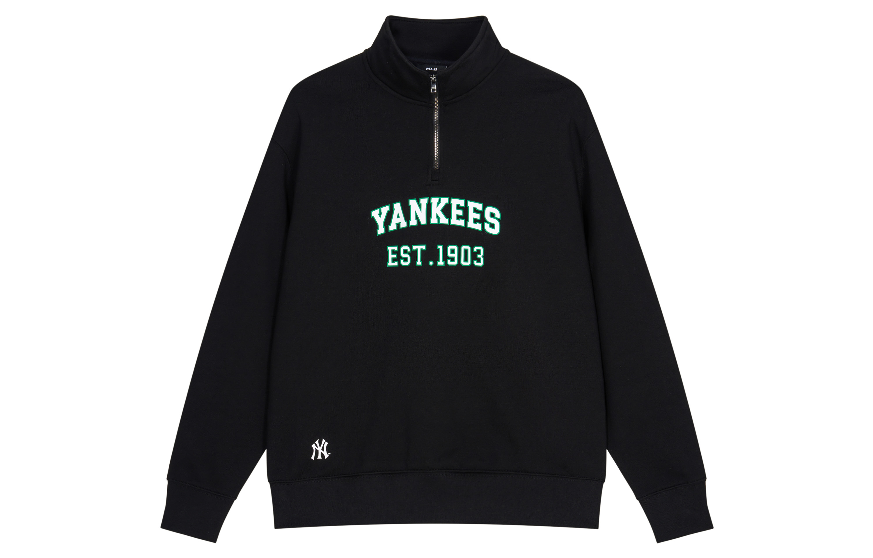 MLB SS24 New York Yankees Spring Quarter-Zip Sweatshirt Unisex Black 3AMTV0341-50BKS