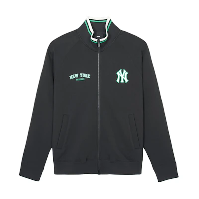 MLB SS24 New York Yankees Workwear Logo Zip Jacket Unisex Black 3ATRV0241-50BKS
