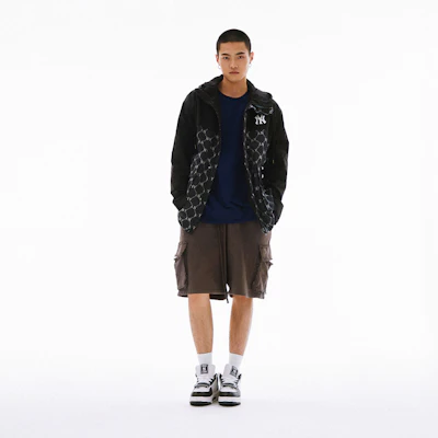 MLB SS24 紐約洋基滿版連帽外套 男女黑色 - 春秋季著用 3AWJM0241-50BKS Shop MLB SS24 紐約洋基滿版連帽外套 男女黑色 - 春秋季著用 3AWJM0241-50BKS