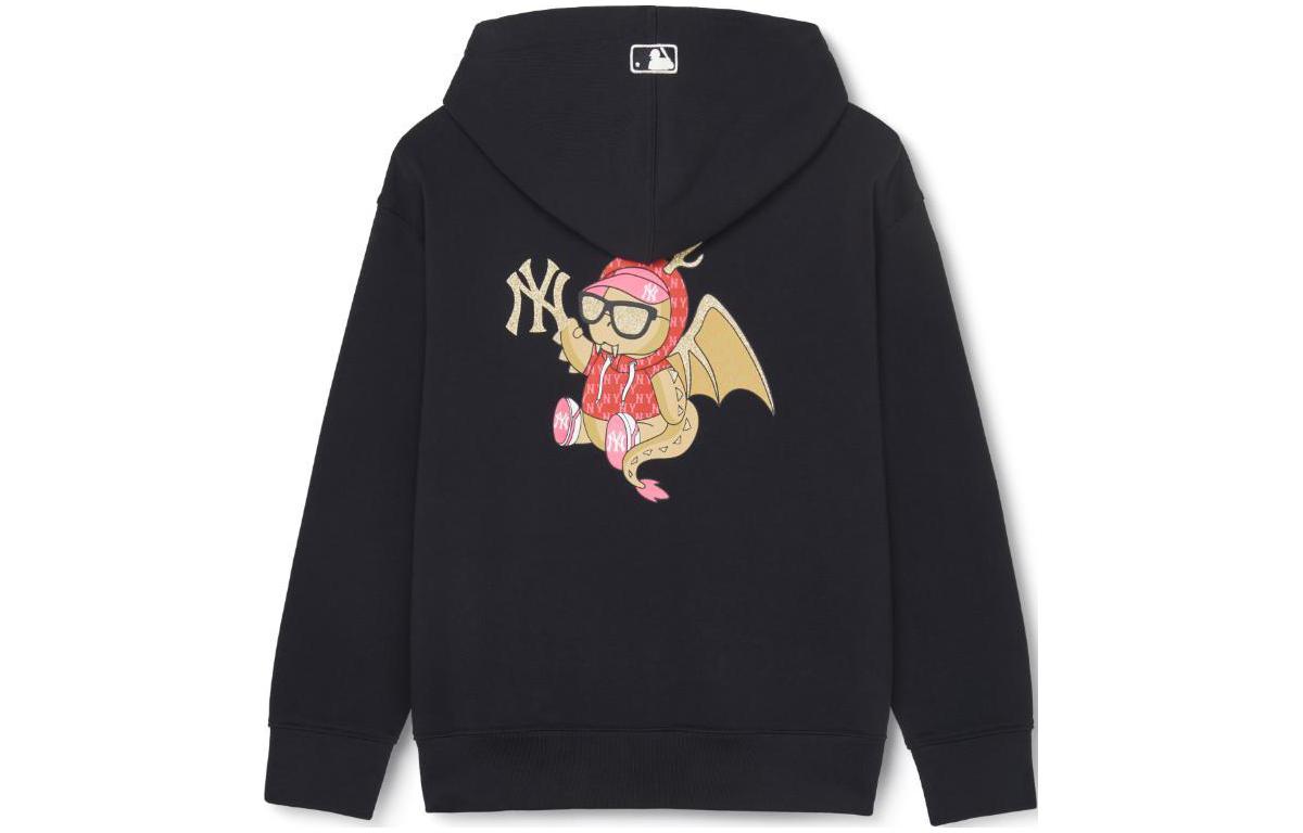 MLB SS24 Yankees Lunar New Year Cartoon Zip Hoodie Jacket Unisex Black 3ATRQ0141-50BKS