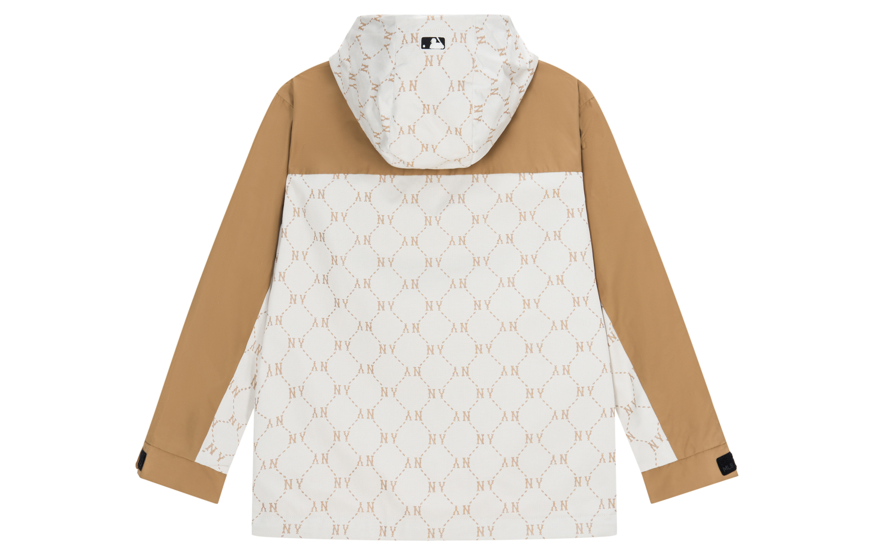 Lookbook MLB SS24 Yankees Monogram Hoodie Jaket Kerja Outdoor Cream Unisex. 3AWJM0241-50CRS