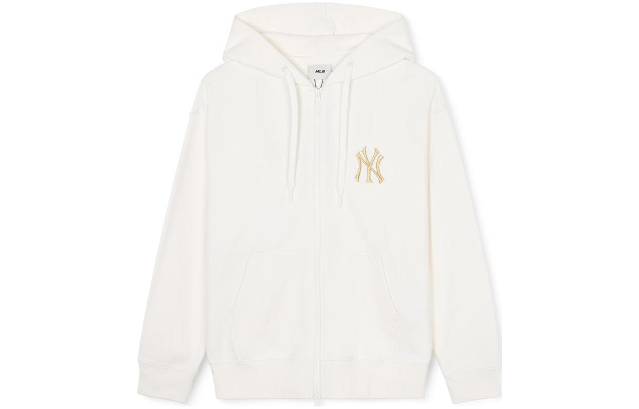 MLB SS24 Year of the Dragon Yankees Logo Cartoon Graphic White Zip Hoodie Jacket Unisex 3ATRQ0141-50CRS 圖 3
