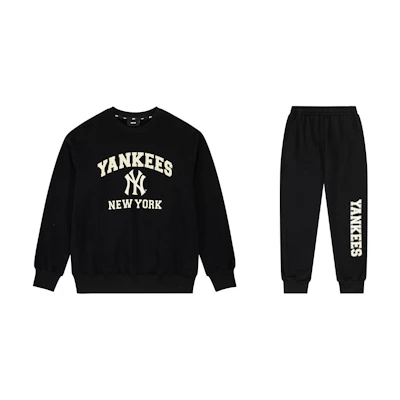 MLB Starry Reflective Print Sweatshirt & Jogger Set Unisex Black 3AMTV0134-50BKS