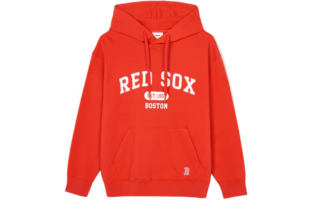 MLB Street Style Boston Red Sox Hoodie Embroidered Logo Unisex Red Pullover 3AHDV0141-43RDS