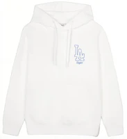 MLB Street Style Embroidered Logo Unisex White Pullover Hoodie 3AHDB0241-07WHS MLB Street Style Embroidered Logo Unisex White Pullover Hoodie 3AHDB0241-07WHS