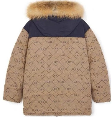 MLB街头风秋冬款中性卡其色字母拉链连帽羽绒服. 3adjm0436-50bgs Lookbook MLB街头风秋冬款中性卡其色字母拉链连帽羽绒服. 3adjm0436-50bgs