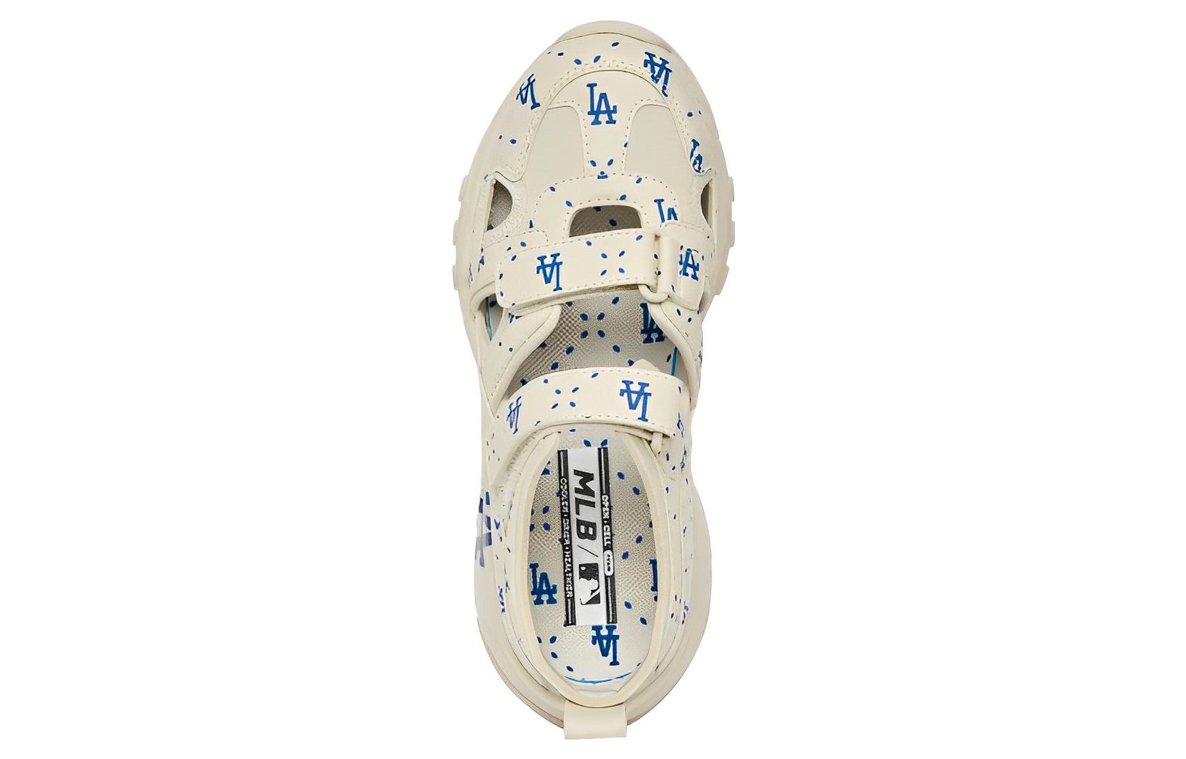 MLB Street Style Logo Sports Sandal 'Beige Blue' 圖 4