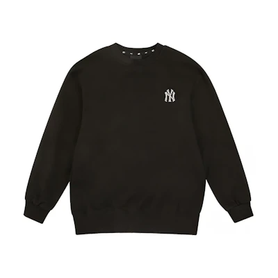MLB Swarovski NY Logo Black Long-Sleeve Sweatshirt Unisex 31MTM3941-50L