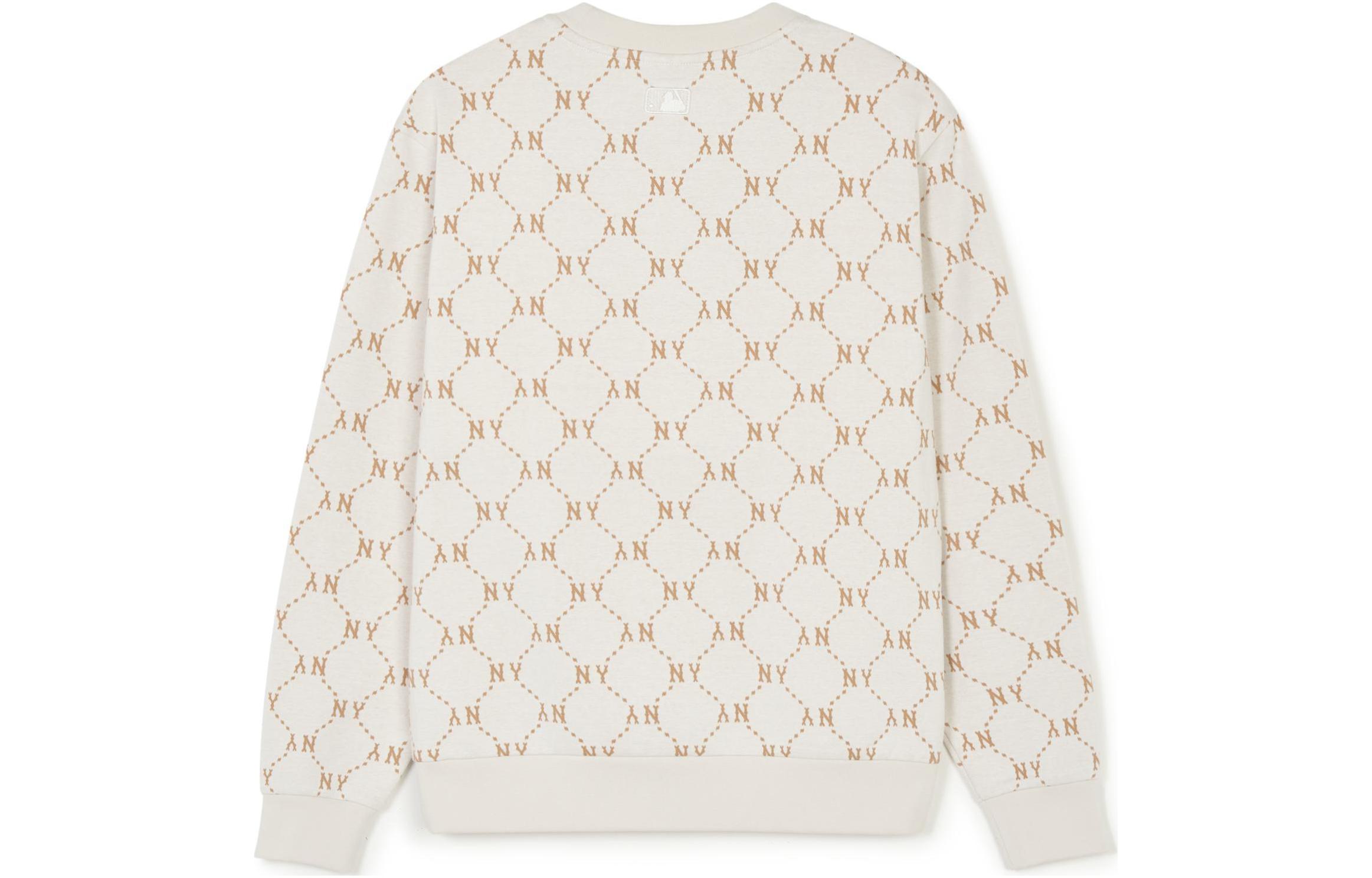 MLB T Monogram SS24 New York Yankees Cream Diamond Crewneck Sweatshirt Unisex 3AMTM0141-50CRS 圖 3