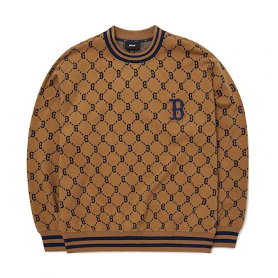 MLB Unisex All-Over Print Retro Pullover Sweatshirt 3AMTM0724