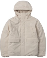 MLB Unisex Beige Letter Embroidery Print Hooded Puffer Jacket. 3ADJB0636-43BGL MLB Unisex Beige Letter Embroidery Print Hooded Puffer Jacket. 3ADJB0636-43BGL