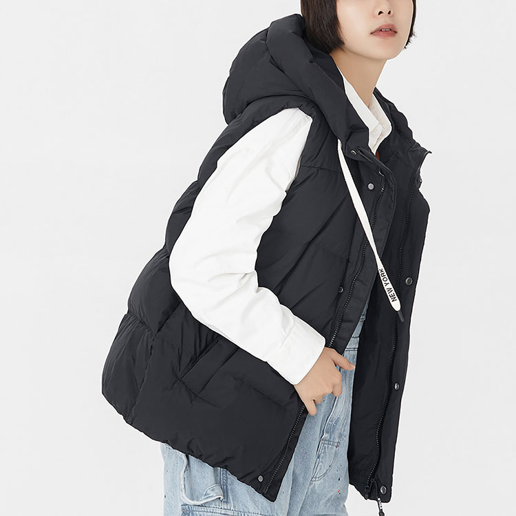 Shop MLB Unisex Black Puffer Down Jacket with Hoodie - Windproof & Casual. 3ADVB0126-50BKS