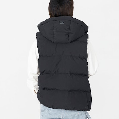 MLB Unisex Black Puffer Down Jacket with Hoodie - Windproof & Casual. 3ADVB0126-50BKS Sizing MLB Unisex Black Puffer Down Jacket with Hoodie - Windproof & Casual. 3ADVB0126-50BKS