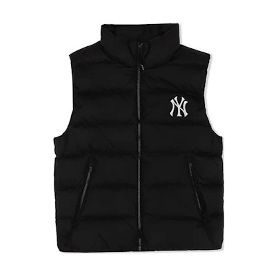 MLB Unisex Black Windproof Warm Puffer Vest for Casual Wear 3ADVB0226