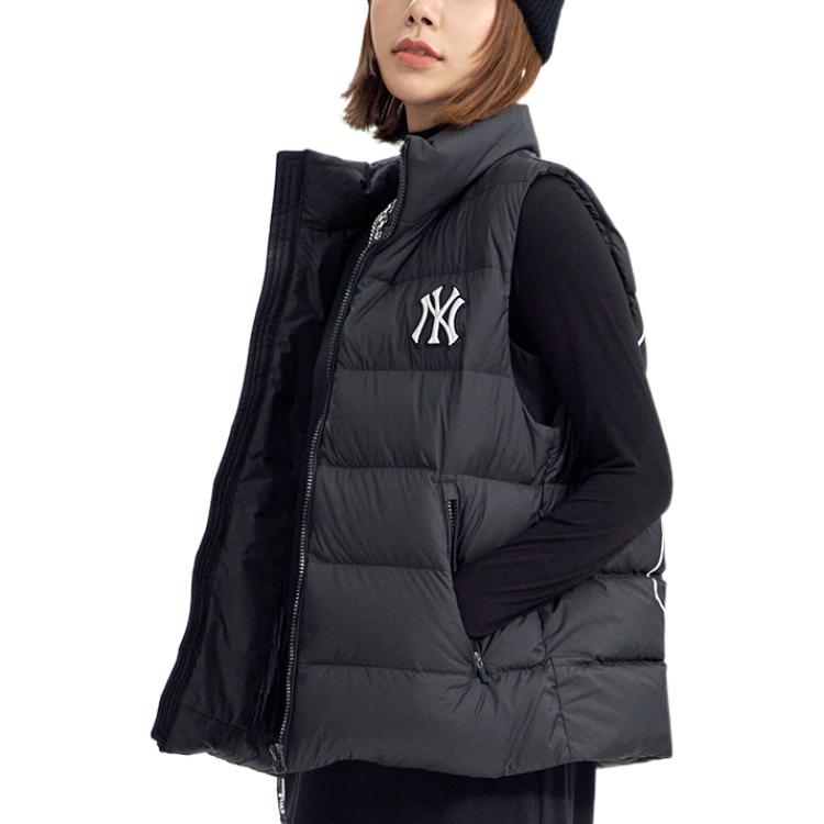 Purchase MLB Unisex Rompi Puffer Hitam Tahan Angin Hangat untuk Gaya Santai 3ADVB0226