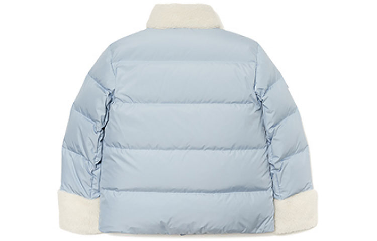 MLB Unisex Blue Short Puffer Jacket with Lettering and Lamb Wool Collar. 3ADJEC216-07BLL 圖 3