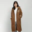 Shop MLB 男女中长款字母贴休闲外套 深米色. 3AJPF2816-50BGD