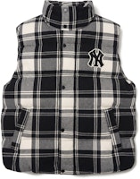 MLB Unisex Checkered Down Puffer Vest for Sports 3ADVP0116-50CRS MLB Unisex Checkered Down Puffer Vest for Sports 3ADVP0116-50CRS