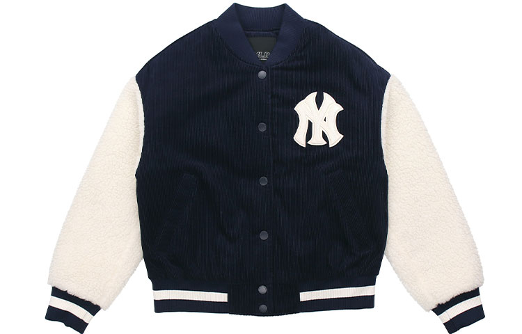 MLB Unisex Corduroy Baseball Jacket in Navy Blue 31JPF6061-50N