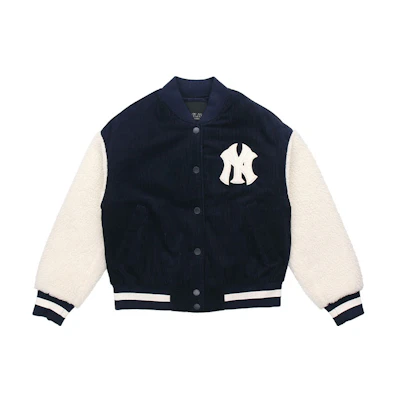 MLB Unisex Corduroy Baseball Jacket in Navy Blue 31JPF6061-50N