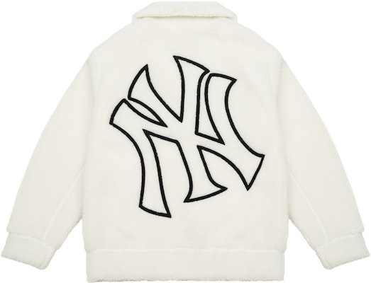 MLB Unisex Cream Sherpa Jacket with Solid Logo Print. 3AJPF0216-50CRS Order MLB Unisex Cream Sherpa Jacket with Solid Logo Print. 3AJPF0216-50CRS