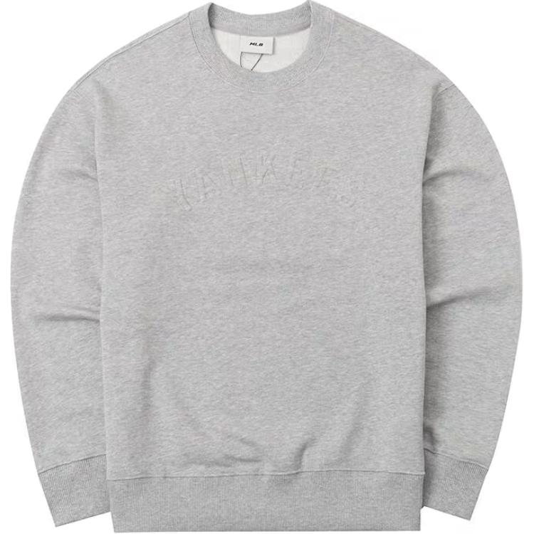 MLB Unisex Crewneck Casual Solid Long Sleeve Sweatshirt Grey 3AMTB2044-50MGS