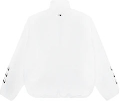 Lookbook MLB Unisex Half-Zip Baseball Track Jacket White Long Sleeve 31JPU6131-50W