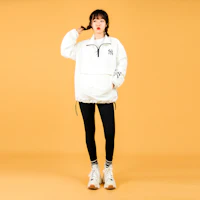 Shop MLB Unisex Half-Zip Baseball Track Jacket White Long Sleeve 31JPU6131-50W