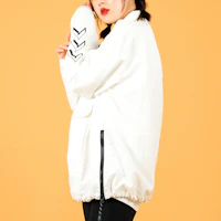 Cheap MLB Unisex Half-Zip Baseball Track Jacket White Long Sleeve 31JPU6131-50W